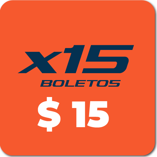 Paquete x15 tickets